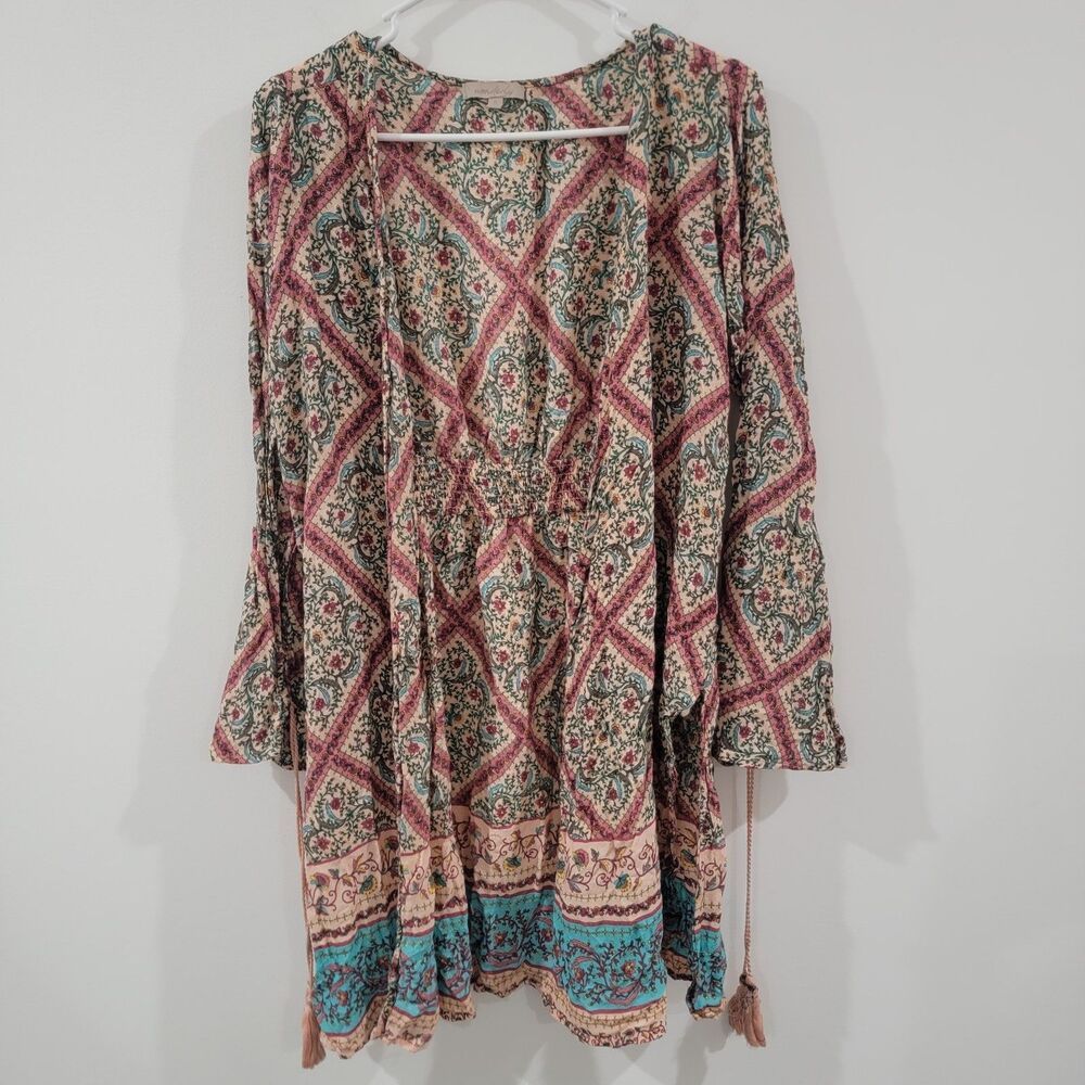 Wonderly Womens Open Front Cardigan Size Small‎ Floral Bohemian Bell Sleeve